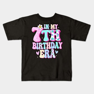 In My 7th Birthday Era Girl Gifts Seven Bday 7 Year Old Kids T-Shirt